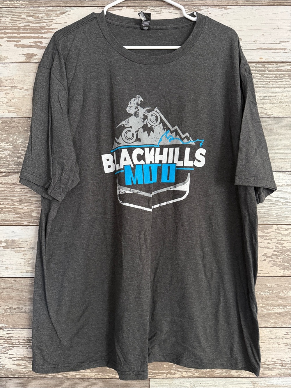 Men's Charcoal Graphic Tee BlackHills Moto NEW